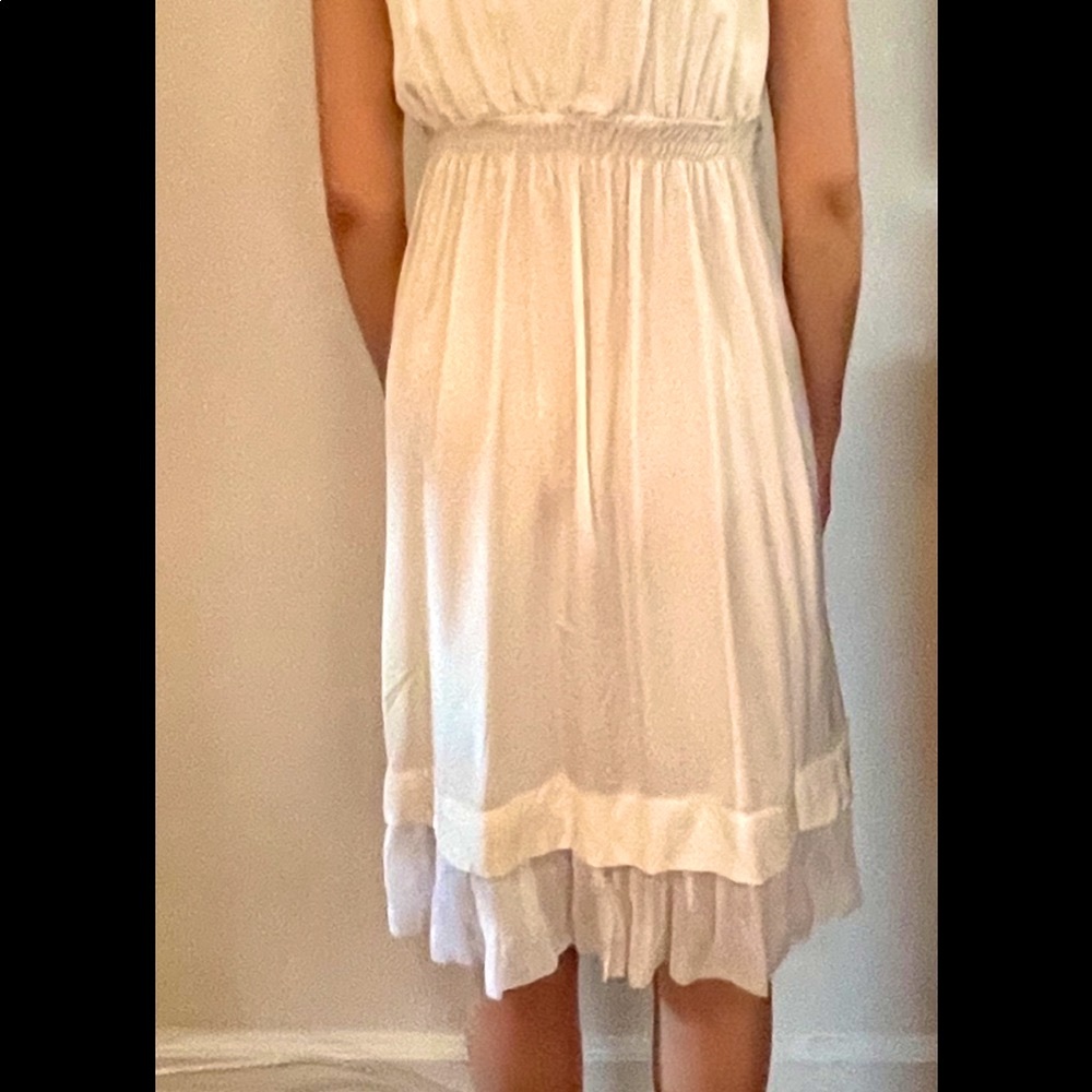 Cream silk dress